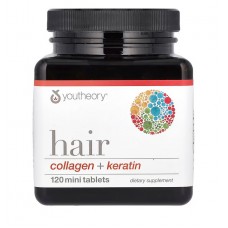Youtheory   膠原蛋白+角蛋白   滋養頭髮*120小錠 - Collagen + Keratin