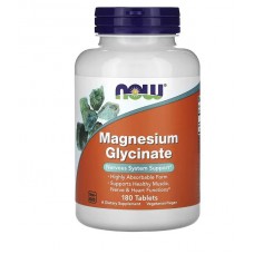 NOW Foods, 甘氨酸鎂   180錠 - Magnesium Glycinate