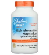 Doctor's Best 高吸收型 螯合鎂 *240錠 - High Absorption Magnesium 100% Chelated