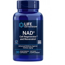 Life Extension  禦防細胞老化 Optimized NAD+ Cell Regenerator™  *30 顆素食膠囊 - 煙酰胺核苷 / 反式白藜蘆醇