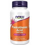 NOW Foods 泛酸 維他命B 5 -- 500mg*100顆 -- Pantothenic Acid 維生素B5