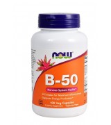 NOW Foods 維他命 B-50 (維生素B群) -- 50 mg* 100 顆素食膠囊 b50