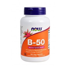 NOW Foods 維他命 B-50 (維生素B群) -- 50 mg* 100 顆素食膠囊 b50