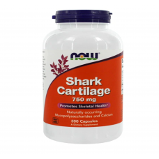 NOW Foods 鯊魚軟骨 (含鈣.磷.黏多醣)-- 750 mg *300顆 Shark Cartilage