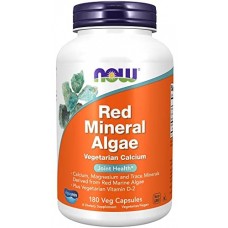 Now Foods 天然紅藻精華 含: 鈣 鎂 維生素D-- 180顆素食膠囊 - Red Mineral Algae