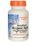 Doctor's Best 最佳穩定型 右旋硫辛酸 --100 mg*180 顆素食膠囊 - Best Stabilized R-Lipoic Acid