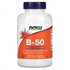 NOW Foods 維他命 B-50 (維生素B群) -- 50 mg* 250 顆素食膠囊 b50