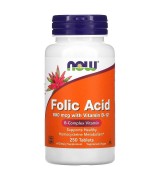 Now Foods    葉酸 -- 800mcg*250錠 --  Folic Acid