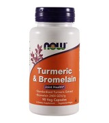  NOW Foods 薑黃素+鳳梨酵素-- *90顆 - Turmeric & Bromelain