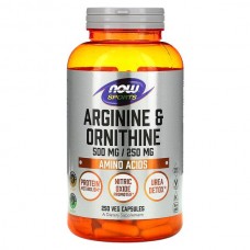 NOW Foods 精氨酸+鳥氨酸-- 500mg/250mg * 250顆 - 精胺酸 Arginine + Ornithine