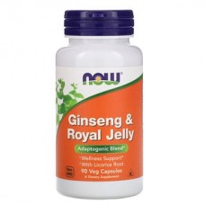 NOW Foods 人蔘+ 蜂王漿-- *90顆 - Ginseng & Royal Jelly 免疫力加強  人參
