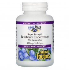 Natural Factors 36倍濃縮藍莓2.5% -花青素--  500mg* 90粒- Blue Rich