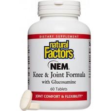  Natural Factors NEM 蛋殼膜 膝蓋及關節配方 添加: 葡萄糖胺-- *60錠 - NEM Knee & Joint Formula with Glucosamine