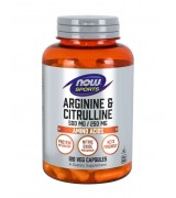 NOW Foods 精氨酸+瓜氨酸 500mg/250mg *120 顆 - Arginine & Citrulline