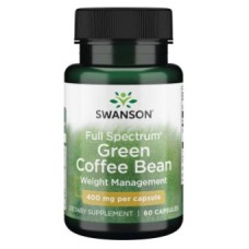  **效期至2024/08月**Swanson 綠咖啡豆 400mg*60 顆 - Green Coffee Bean