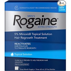 美國Rogaine 5% 男仕強效落健生髮水、生髮液-- (60g x3瓶裝)*3組 - Mens Rogaine