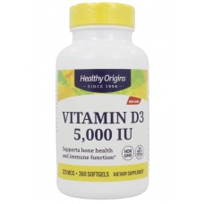 Healthy Origins 維生素D3 -- 5,000 IU* 360粒 -- Vitamin D3 非活性