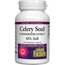 Natural Factors 芹菜籽萃取 *120顆 - 含: 85％ 3-N-丁基苯酞- Celery Seed Extract 芹菜子