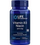 Life Extension 維生素B3 維他命B3 菸鹼酸 菸酸 -- 500mg* 100 顆 -- Vitamin B3 Niacin