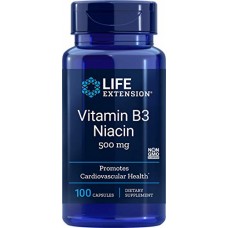 Life Extension 維生素B3 維他命B3 菸鹼酸 菸酸 -- 500mg* 100 顆 -- Vitamin B3 Niacin