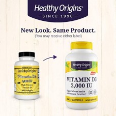 **暫缺**Healthy Origins 維生素D3 -- 2000 IU*  360粒 -- Vitamin D3 非活性