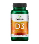 Swanson 維他命 D -3 2000 IU*250顆 - 維生素D3 非活性