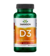  Swanson 維他命 D -3 2000 IU*250顆 - 維生素D3 非活性