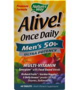 Nature's Way 50歲以上男性多種維生素 *60錠 - Alive! Men's 50+ 含:26種水果和蔬菜 23種維生素和礦物質