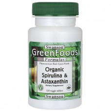 swanson 有機螺旋藻+ 蝦紅素 *120素食錠 - Organic Spirulina & Astaxanthin