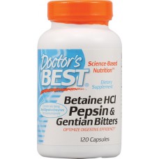 Doctor's Best 甜菜鹼+胃蛋白酶+龍膽草 *120顆 - Betaine HCI Pepsin & Gentian Bitters