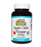 Natural Factors 蘋果醋-- 500 mg*180顆 -- Apple Cider Vinegar
