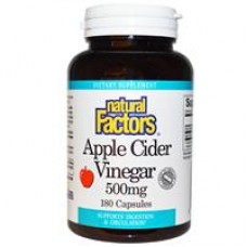 Natural Factors 蘋果醋-- 500 mg*180顆 -- Apple Cider Vinegar